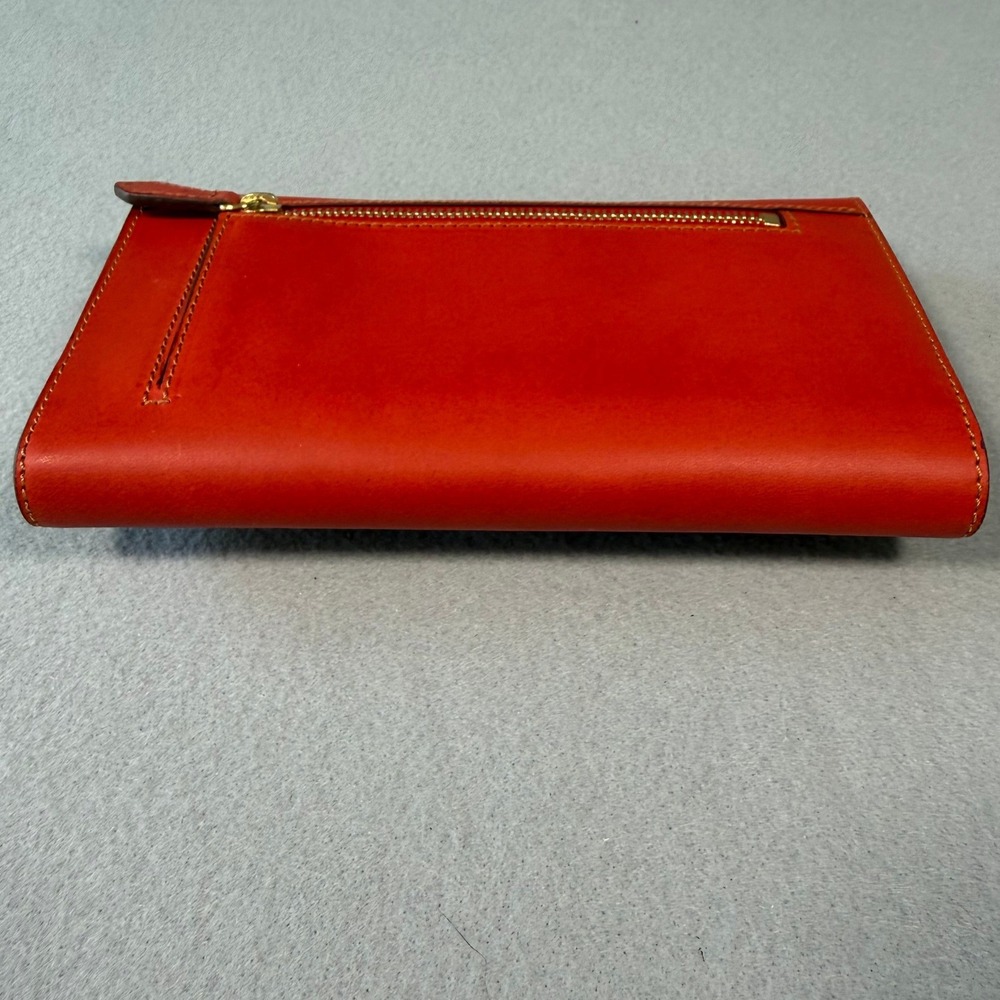 Dooney & Bourke Red Leather Organizer Wallet MBS46 RD Made in Italy with Box - Picture 5 of 8
